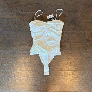 New | Express Bodycon White Bodysuit
